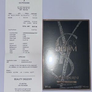 Yves Saint Laurent Black Opium Black and Silver Glitter Box